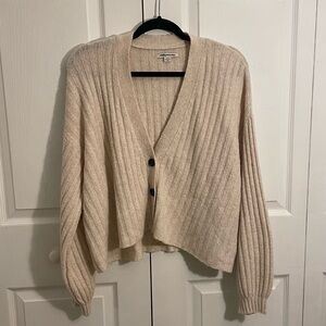 light tan american eagle cardigan oversized